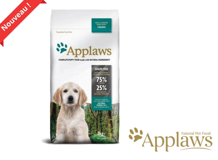 APPLAWS | Croquettes GF pour chiot | hypoallergénique poulet small/medium