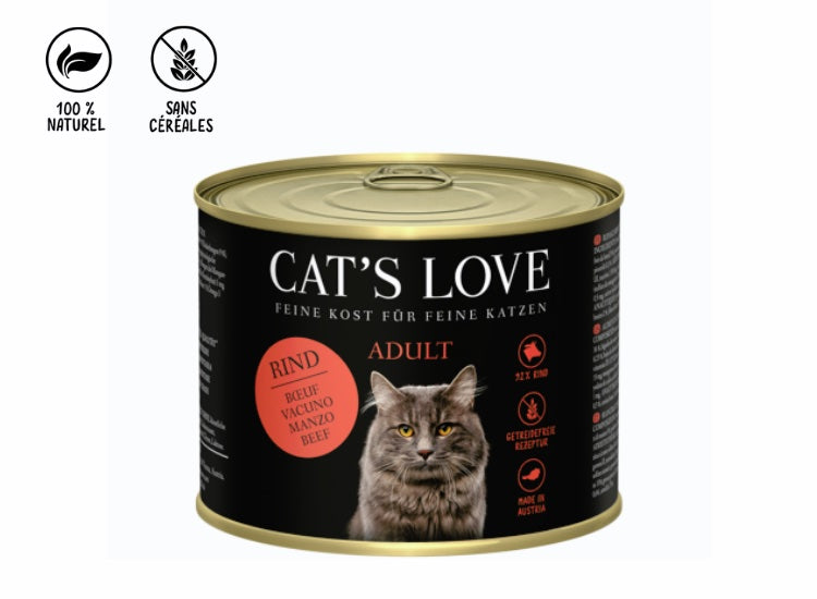 CAT'S LOVE | Adulte Boeuf, huile de carthame & pissenlit 200g