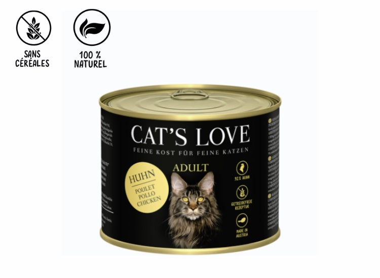 CAT'S LOVE | Adulte Poulet pur, huile de lin & ortie 200g