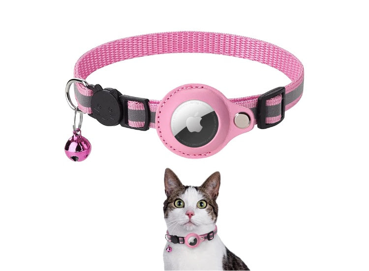 collier airtag rose pour chat