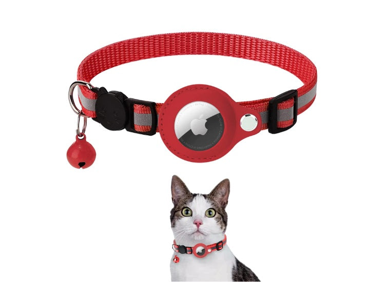 collier airtag rouge pour chat
