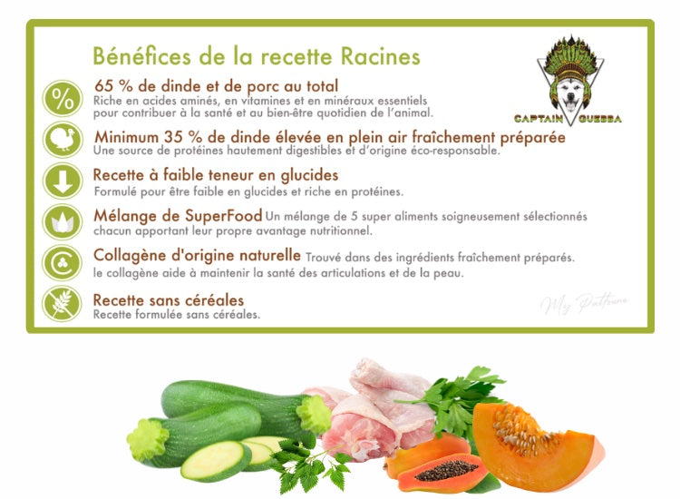 Captain Guebba | Croquettes pour chien adulte "Racines 19"