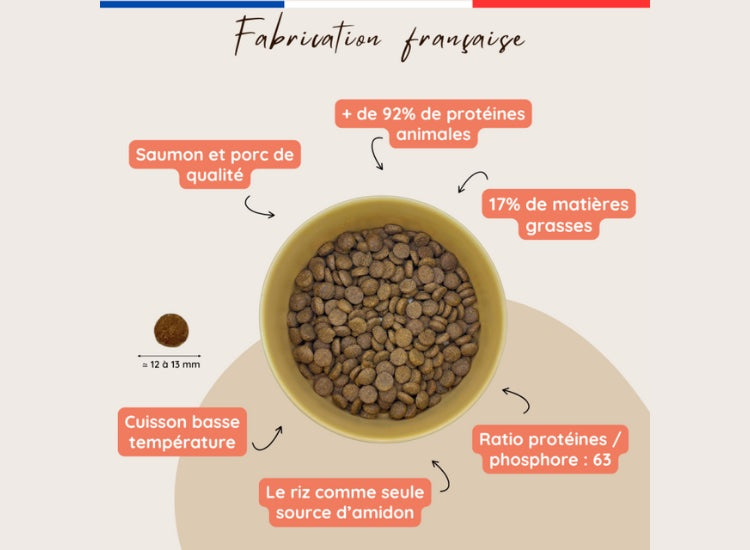 MAISON MOULIN | Chien Adulte Sédentaire, Stérilisé ou Agé | Croquettes PREMIUM au Saumon