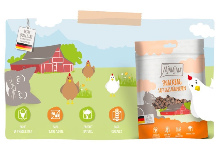 MJAMMJAM| Friandises pour chat Snackbag au poulet juteux