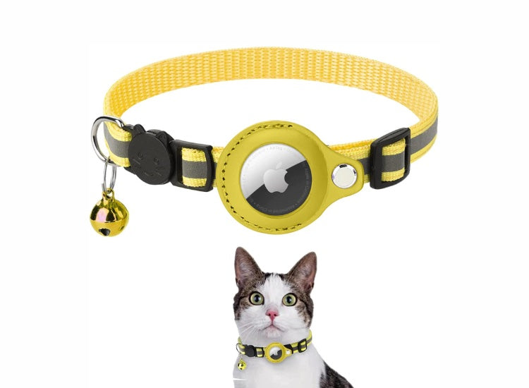collier airtag jaune pour chat