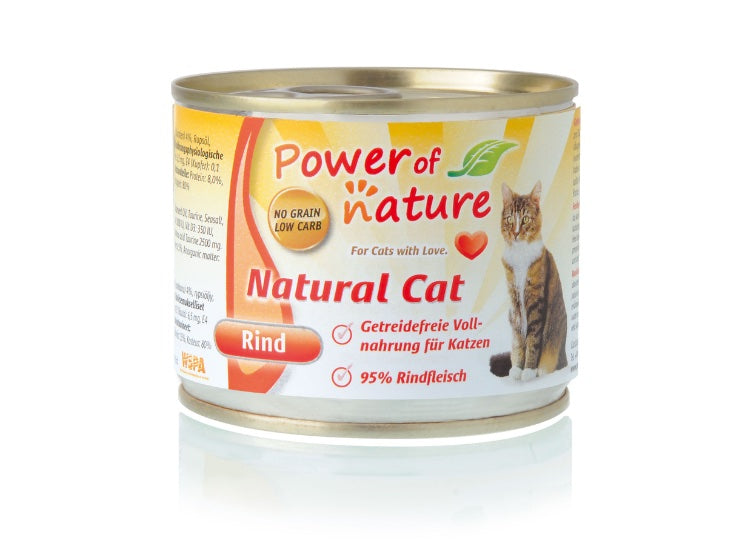 Power of Nature | Boîte Natural Cat 95% Bœuf 200g
